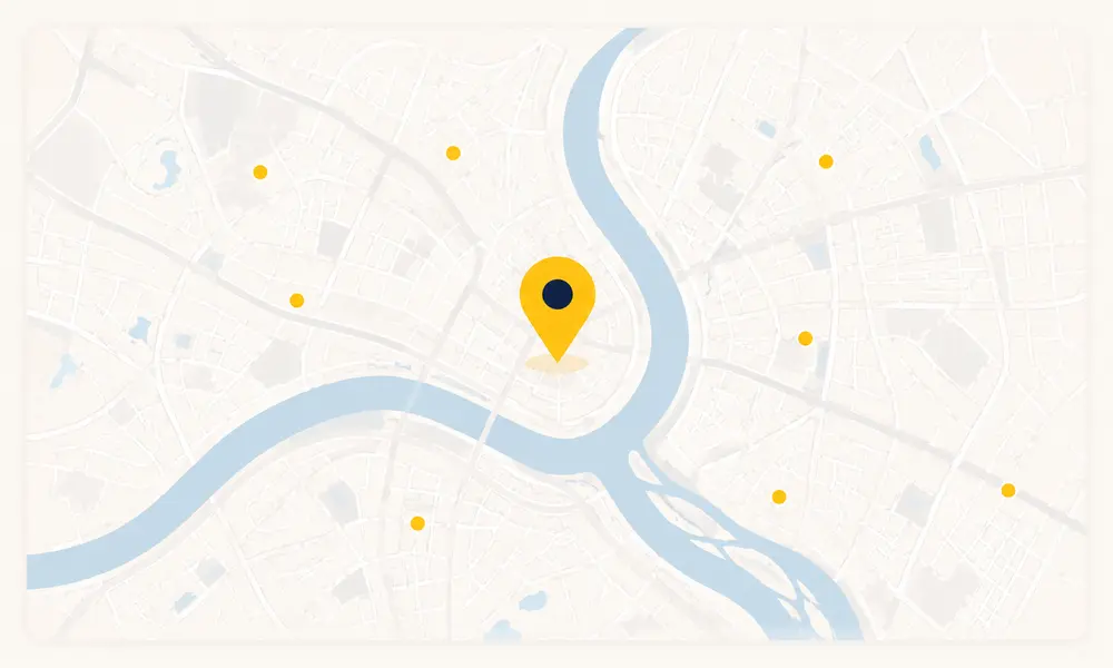 Map showing local buyer zones