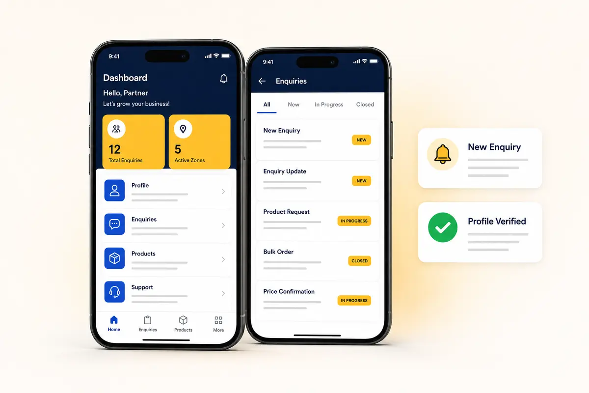 SmartStructure Partners dashboard and enquiry screens