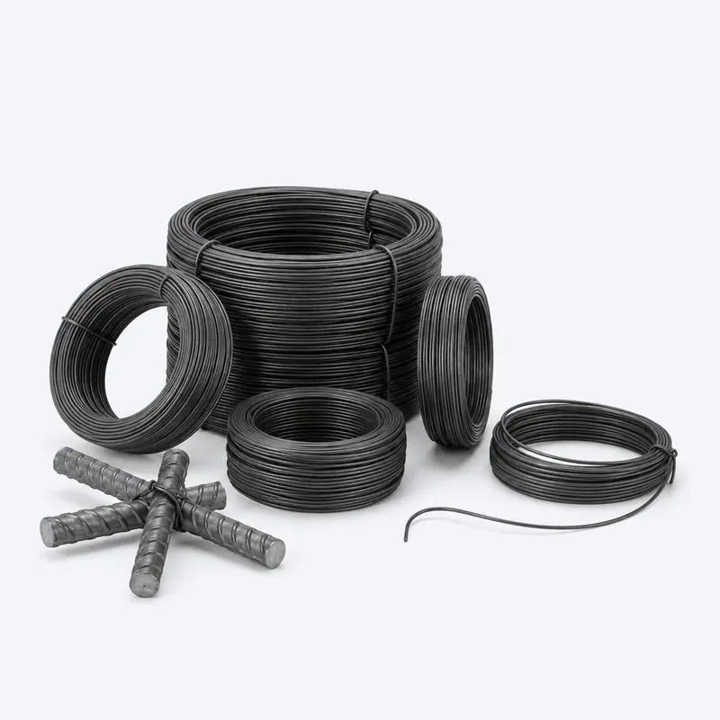 Coils of annealed steel binding wire for reinforcement work