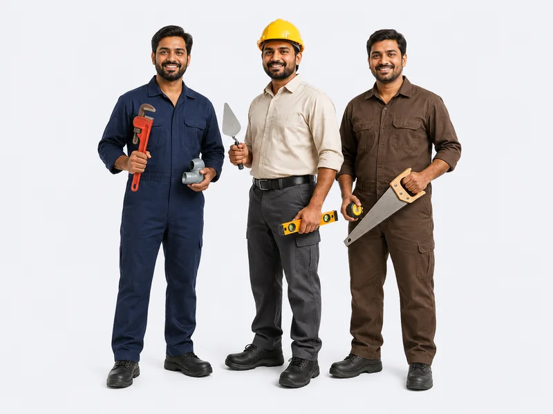 Brickwork, masonry, painting, tile and electrical work