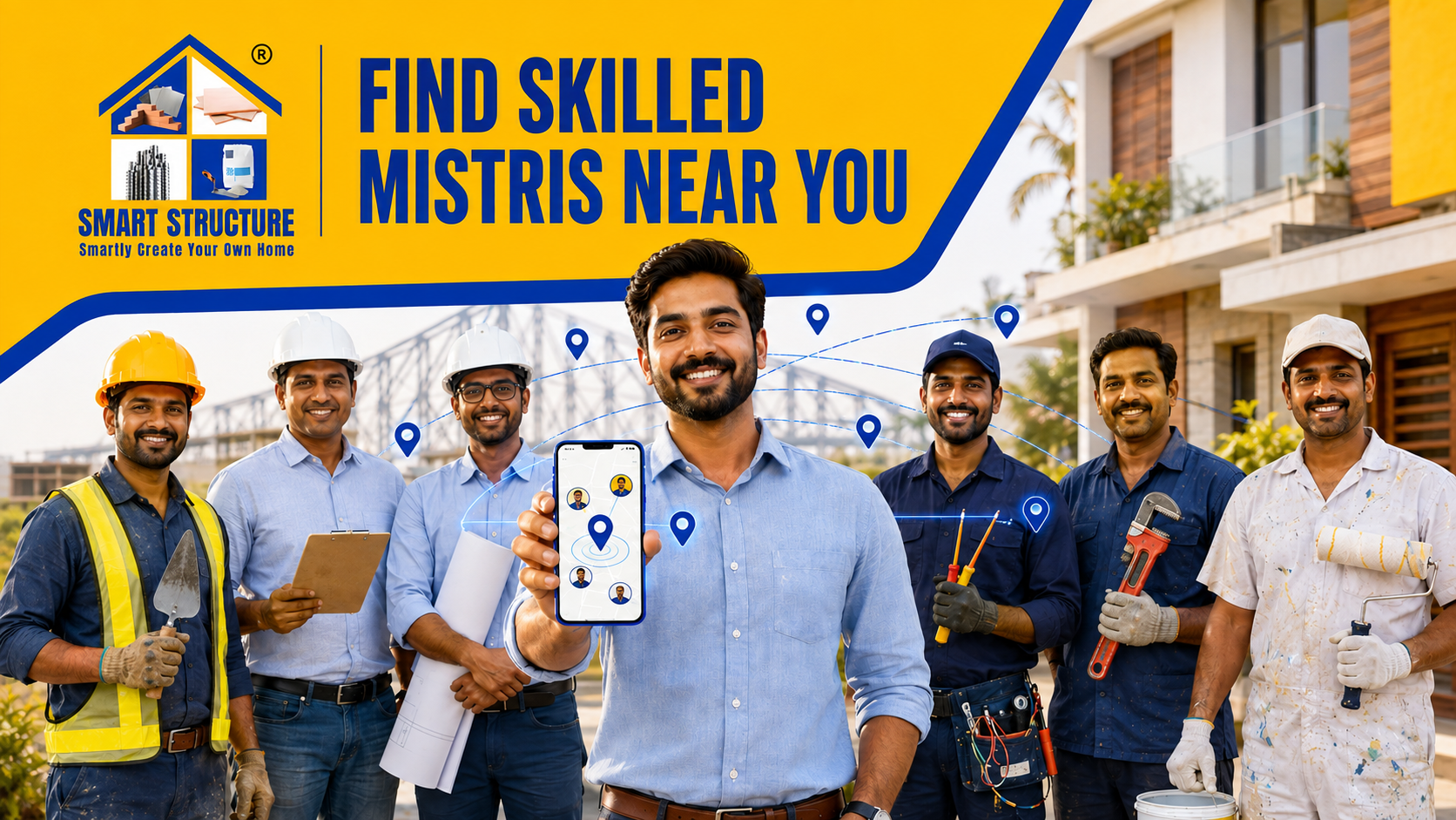 Find Mistri Near Me: Hire a Raj Mistri, Electrician, Plumber and More
