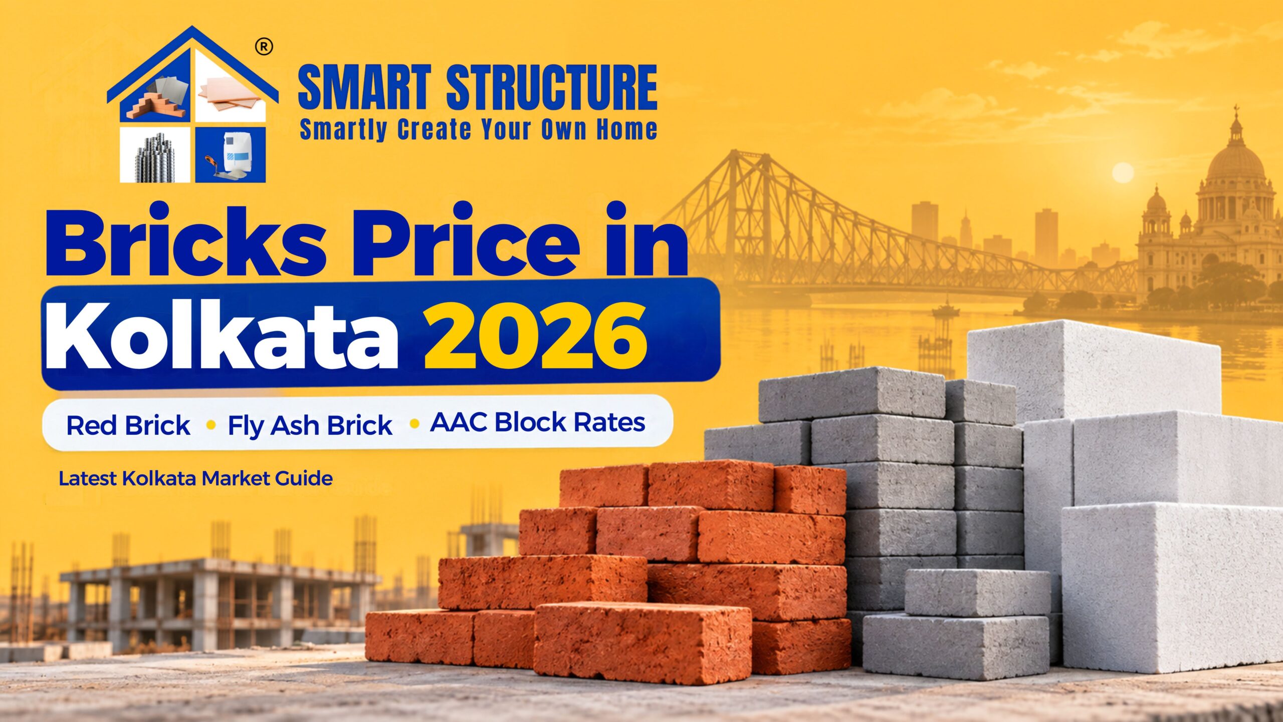 Bricks Price in Kolkata 2026 – Latest Rates, Types & Buying Guide