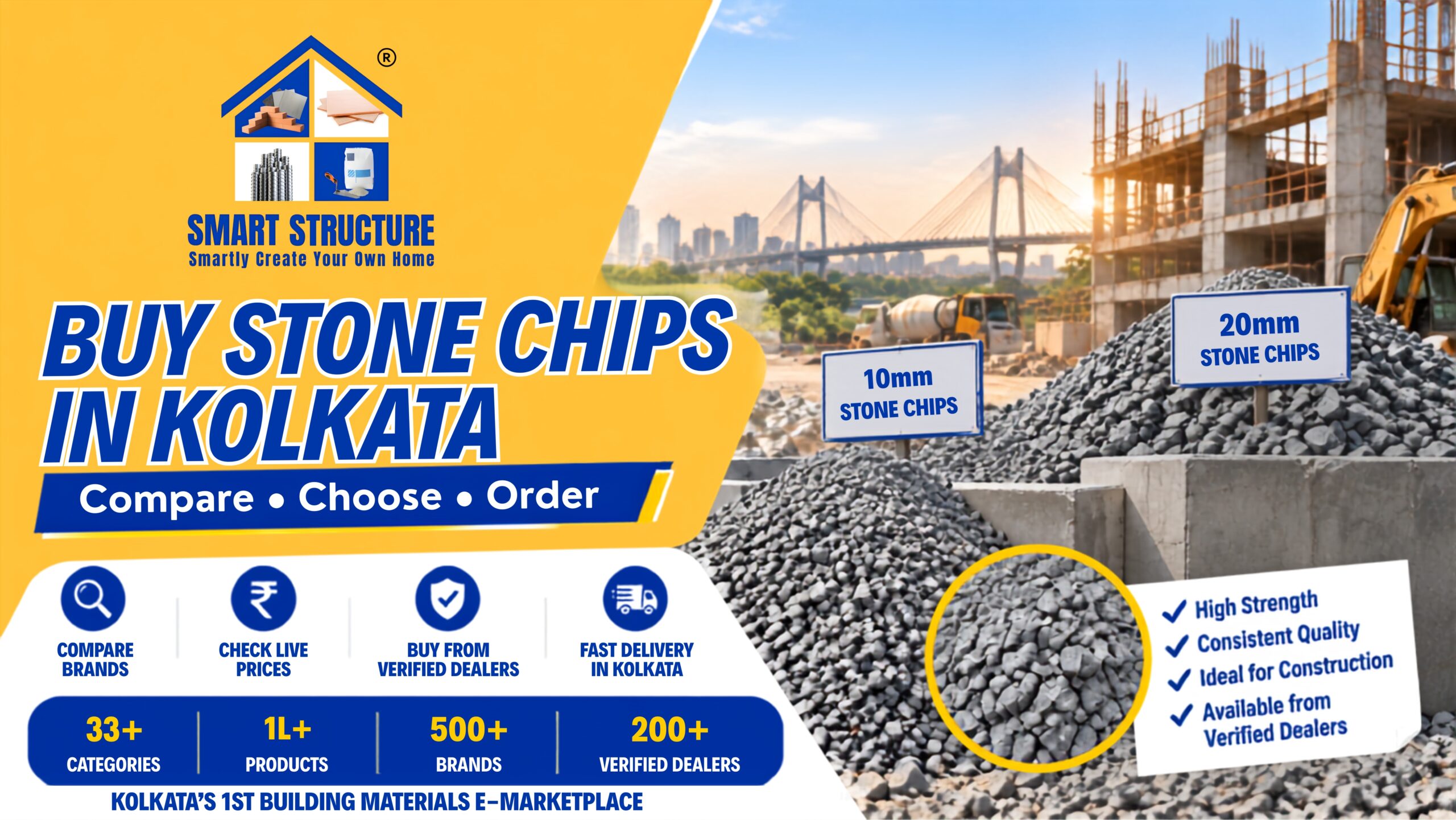Buy Stone Chips in Kolkata: Online Price, Sizes & Buying Guide 2026