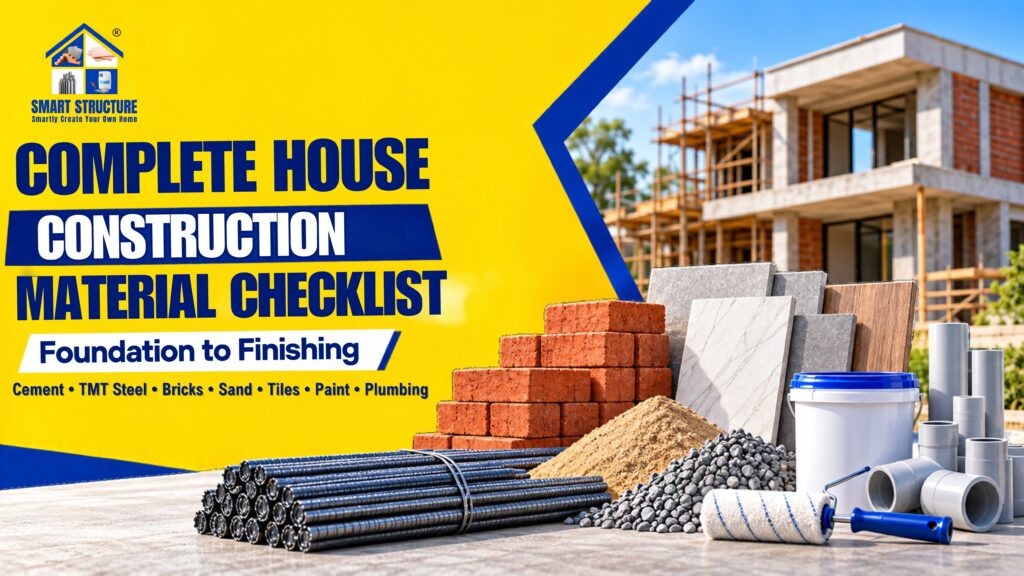 Complete House Construction Material Checklist: Foundation to Finishing